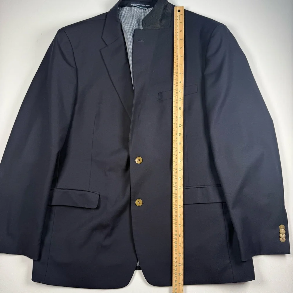 Tommy Hilfiger Men's Navy Blue Wool Blend Sport‎ Coat Jacket Size 44 R